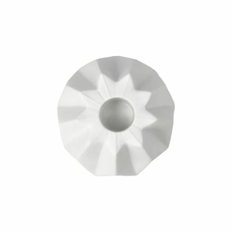 Goebel Kerzenhalter Polygono Star, Kerzenständer, Biskuitporzellan, Biskuit weiß, H 8 cm, 14005631