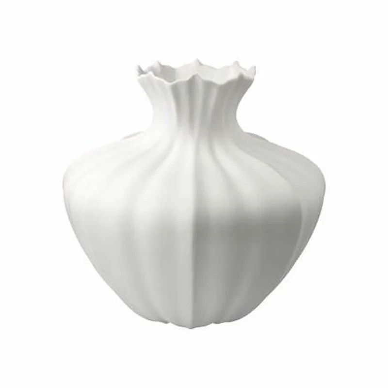 Goebel Vase Bahar, Blumenvase, Dekovase, Biskuitporzellan, Biskuit weiß, H 22 cm, 14005711