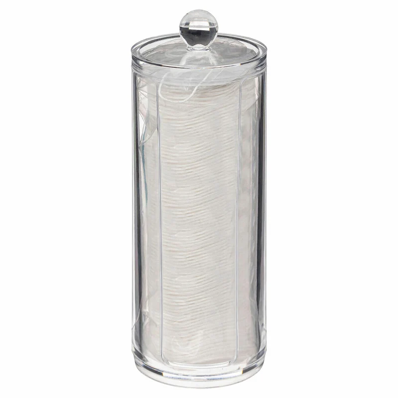 5five Simply Smart Wattepad-Spender Selena mit 80 Wattepads, Schminkpad-Dose, Kunststoff, 7.5 x 20 cm, 174950