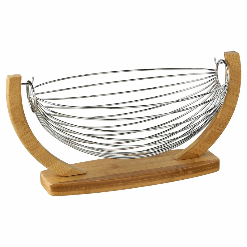 5five Simply Smart Obstkorb mit Schaukelaufhängung, Bambus, Metall, 36 x 21 cm, 100179