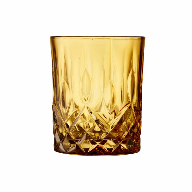 Lyngby Glas Whiskyglas Sorrento 4er Set, Tumbler, Glas, Amber, 320 ml, 27735