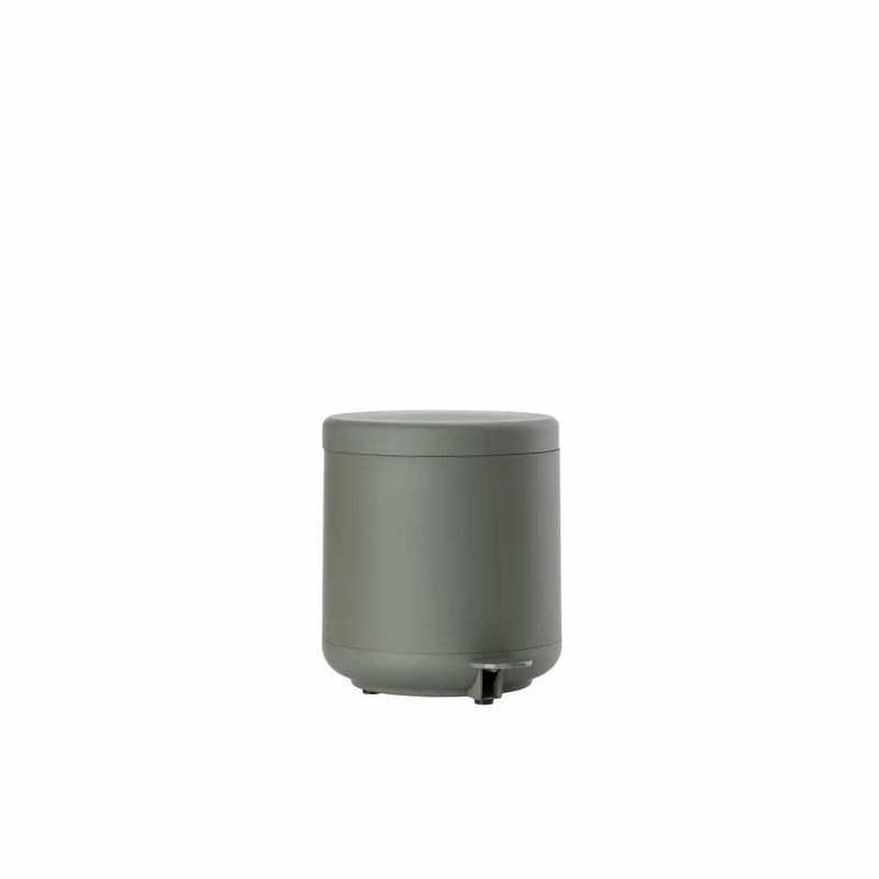 Zone Denmark Pedaleimer Ume, Treteimer, Mülleimer, Kosmetikeimer, Badeimer, ABS, Olive Green, 4 L, 26436