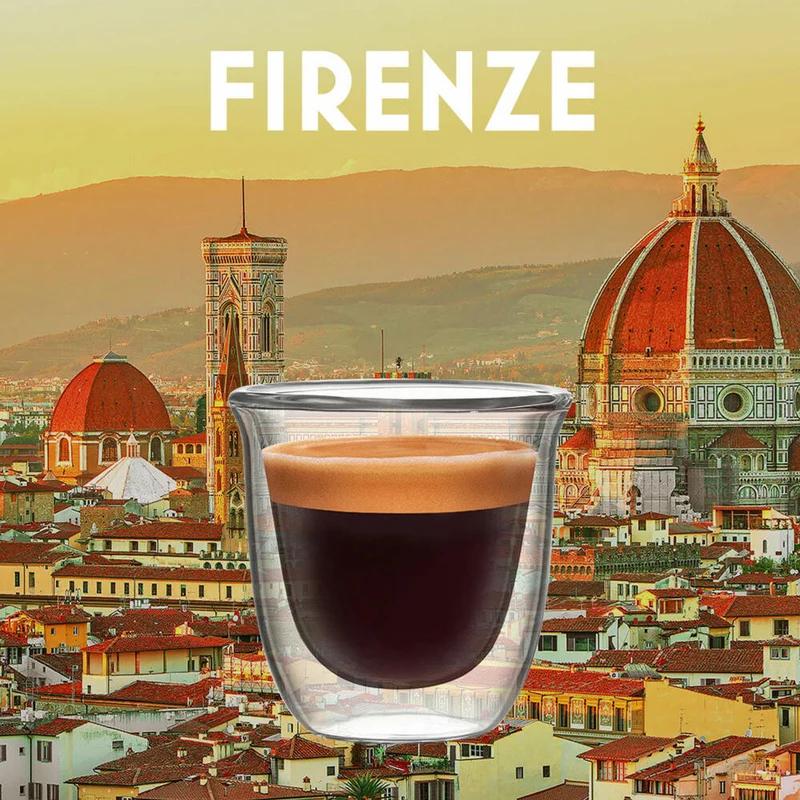 Bialetti Glasbecherset Firenze, 2er Set, Doppelwandig, Espressotasse, Becher, Tasse, 80 ml, DBW013