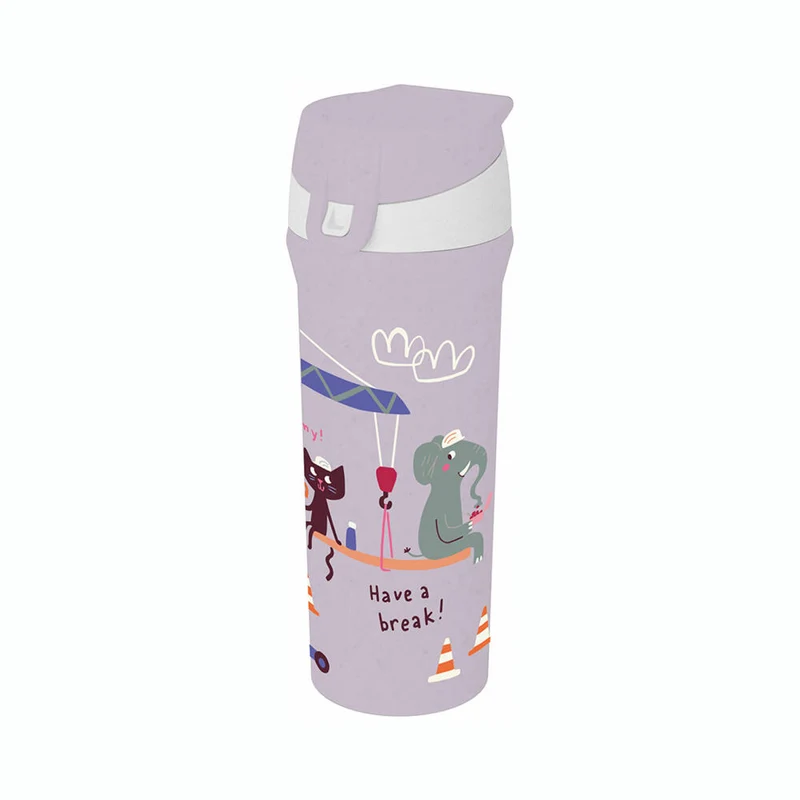 Koziol Trinkflasche Stan Trucks, Wasserflasche, Kunststoff, Organic Grey, 500 ml, 8351747