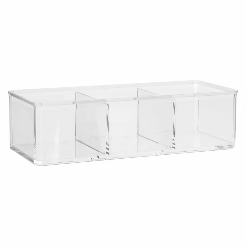 5five Simply Smart Kosmetik-Aufbewahrungsdose Selena mit 3 Fächern, Kunststoff, 22.8 x 9.5 x 8 cm, 155907