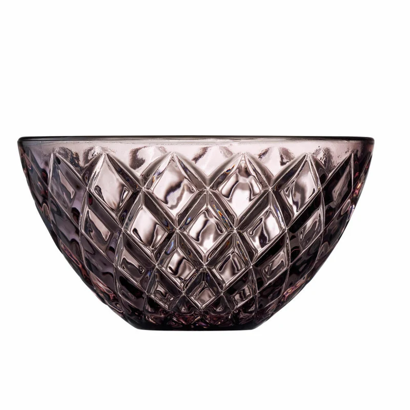 Lyngby Glas Schale Sorrento 4er Set, Schälchen, Servierschale, Glas, Pink, 12 cm, 29034