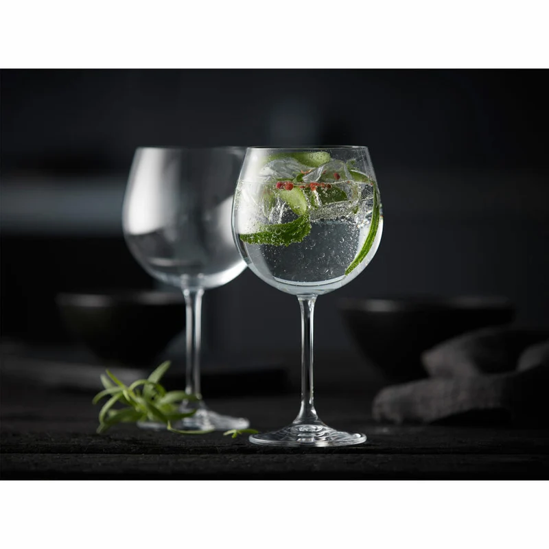 Lyngby Glas Gin & Tonic-Glas Juvel 4er Set, Gingläser, Glas, Klar, 570 ml, 916022