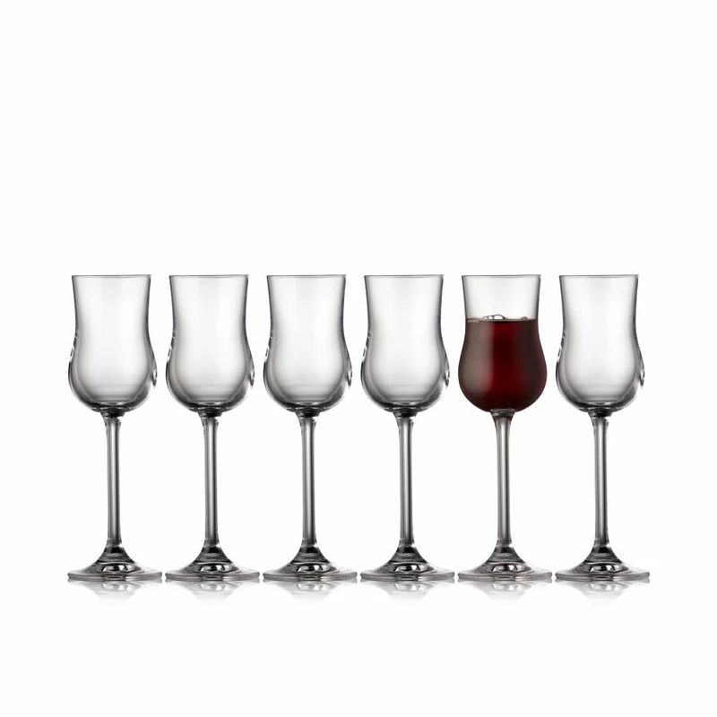 Lyngby Glas Spirits Portweinglas Juvel 6er Set, Kristallglas, Klar, 90 ml, 916025