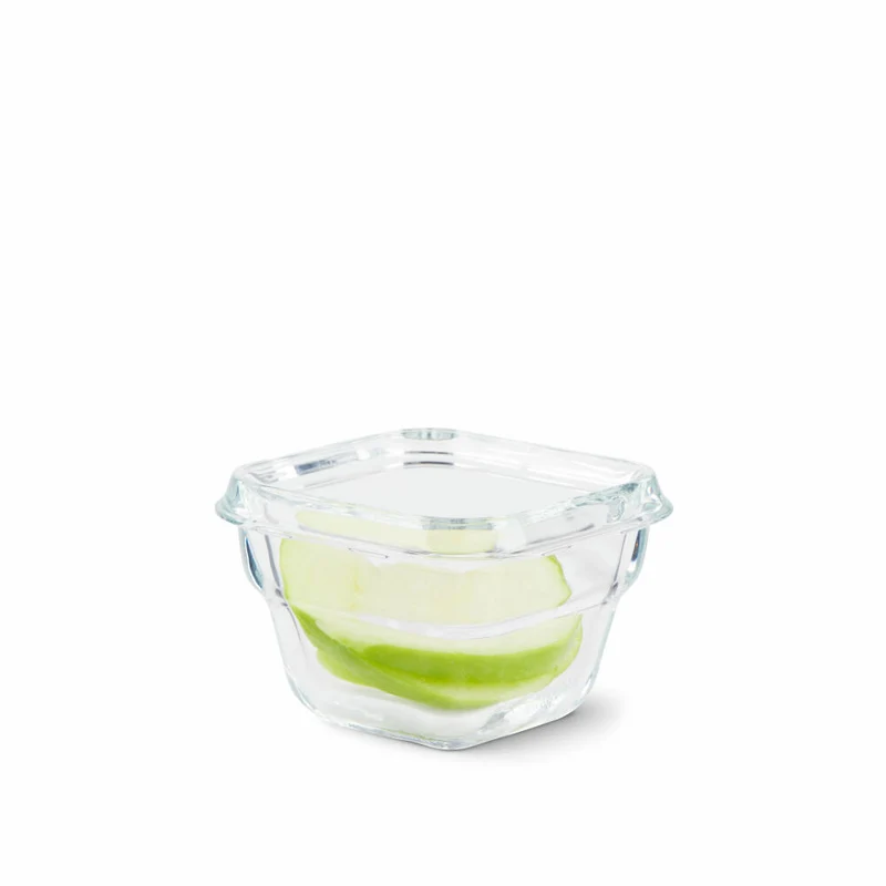 EMSA Clip & Close GLAS Frischhaltedosen, 3er Set, Frischhaltedose, Vorratsbehälter, Vorratsdose, Transparent / Blau, 0.18 L, N10507