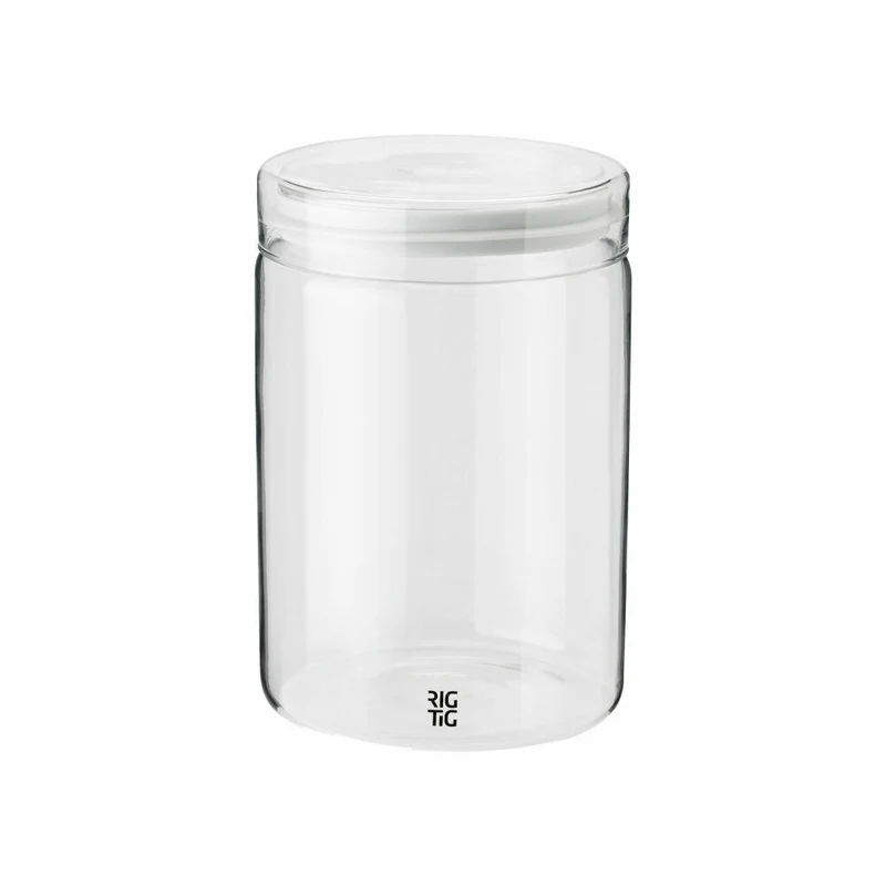 Rig-TIg Aufbewahrungsglas Store-It, Vorratsglas, Vorratsdose, Borosilikatglas, Light Grey, 1 L, Z00231-1