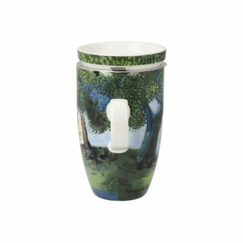 Goebel Teetasse mit Deckel und Sieb Una passeggiata nel verde, Tee Tasse, Fine Bone China, 66861361