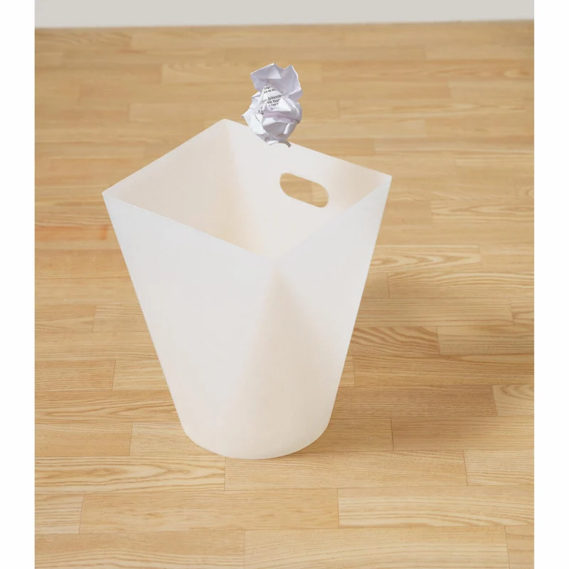 Authentics Papierkorb Square Midi, Abfalleimer, Mülleimer, PP, Weiß-Transluszent, 12 L, 1093828