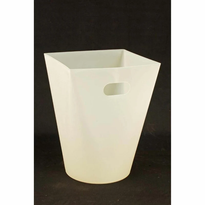 Authentics Papierkorb Square Midi, Abfalleimer, Mülleimer, PP, Weiß-Transluszent, 12 L, 1093828
