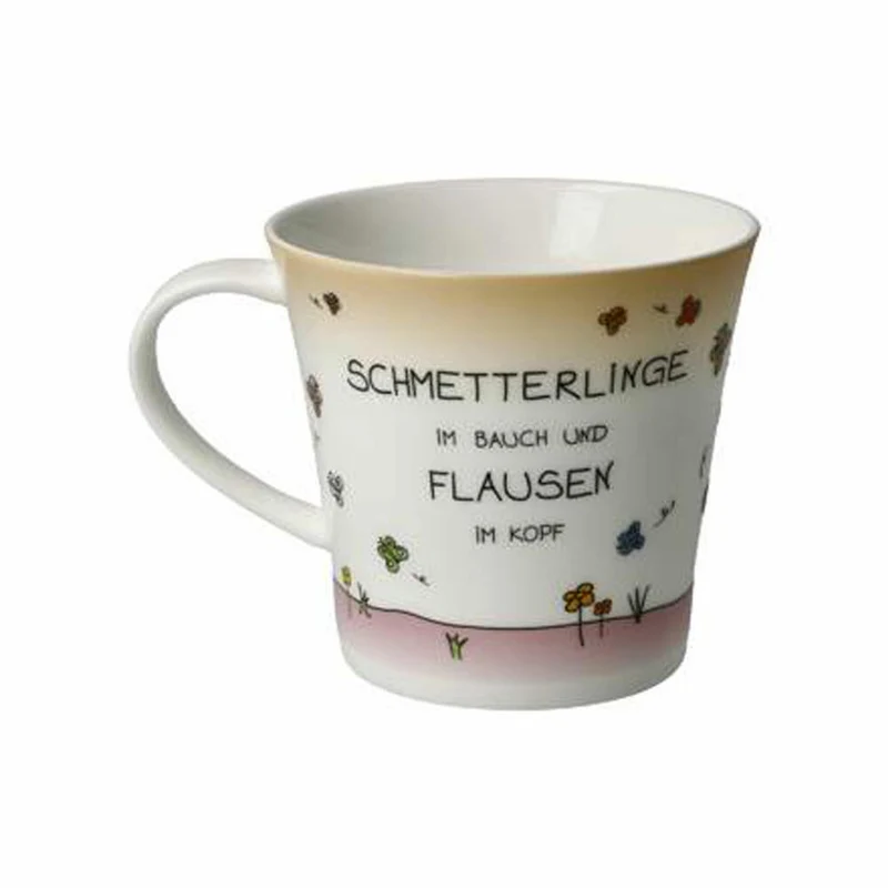 Goebel Coffee-/Tea Mug Der kleine Yogi - Schmetterlinge im Bauch, Kaffeetasse, Tasse, Teetasse, Fine Bone China, 54103181