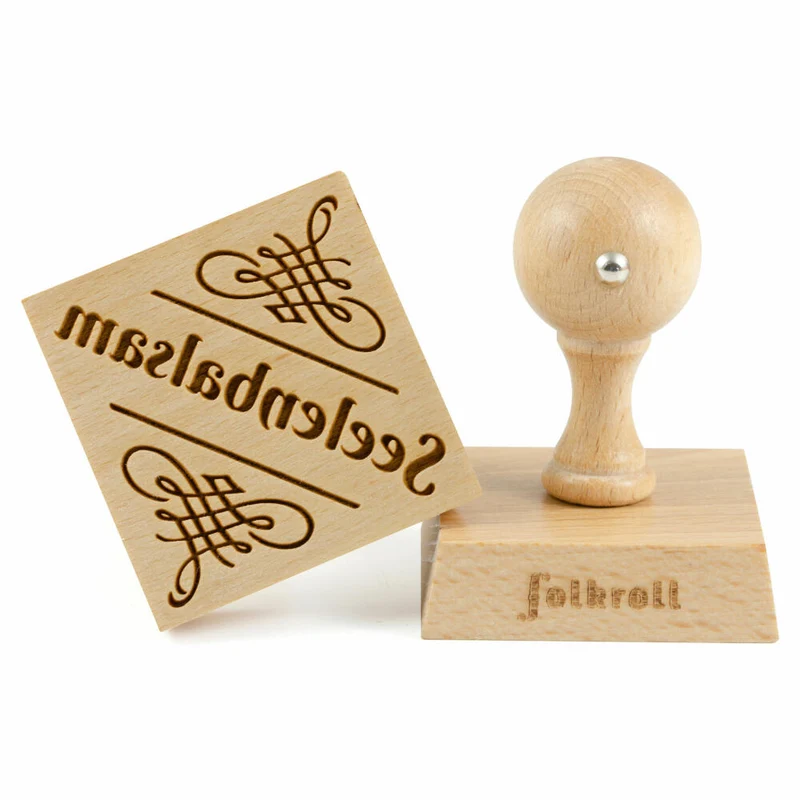 Folkroll Motiv-Keksstempel Seelenbalsam, 55x55 mm, Cookiestempel, Backstempel, Keks, Stempel, Buchenholz, 892752