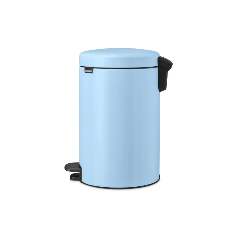 Brabantia Treteimer NewIcon, Abfalleimer, Mülleimer, Abfallbehälter, Stahl, Dreamy Blue, 12 L, 202483