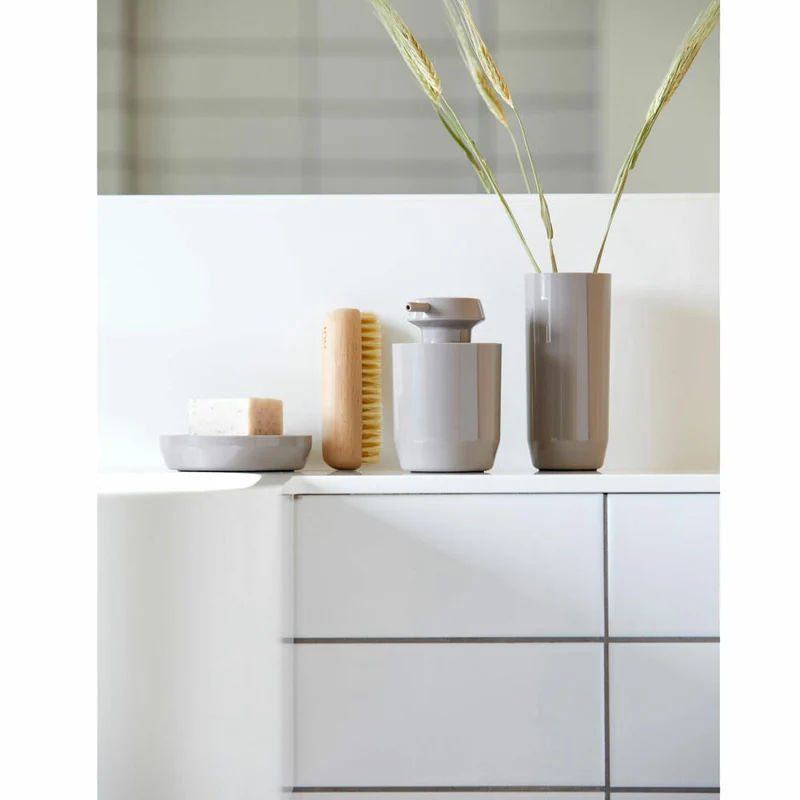 Zone Denmark Seifenschale Suii, Seifenablage, Seifenhalter, Acryl, Taupe, Ø 11 cm, 332169