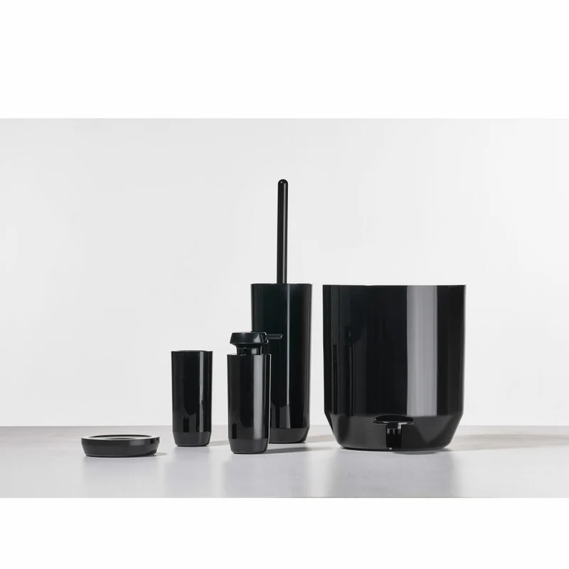 Zone Denmark Toilettenbürste Suii, Toilettenbürstengarnitur, WC-Garnitur, Klobürste, Kunststoff, Black, 332170