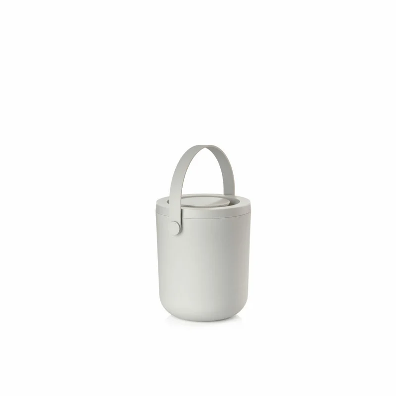 Zone Denmark Abfallbehälter Circular, Biomülleimer, Biomüll, Bio Abfalleimer, Kücheneimer, ABS, Warm Grey, 3 L, 23205