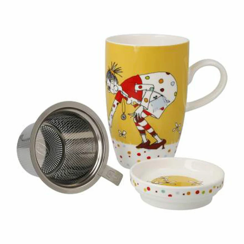 Goebel Teetasse mit Deckel und Sieb Freundlieb -Kleine Dinge, Tee Tasse, Fine Bone China, 27001421