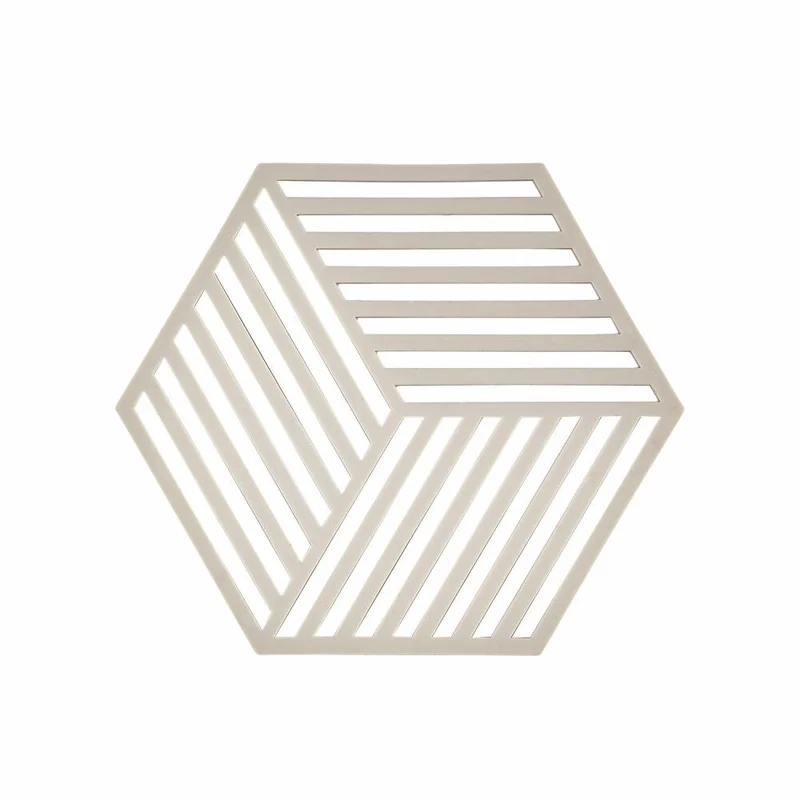 Zone Denmark Untersetzer Hexagon, Glasuntersetzer, Getränkeuntersetzer, Silikon, Warm Grey, 330136