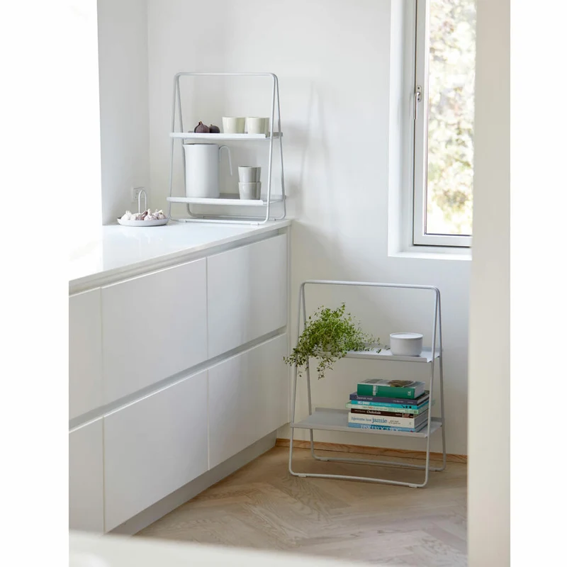 Zone Denmark Regal A-Table, Beistelltisch, Standregal, Metallregal, Metall, Soft Grey, H 75 cm, 331830