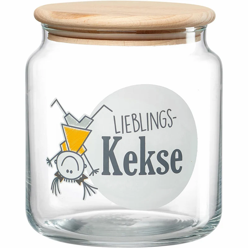 Ritzenhoff & Breker Dose Best Friends Lieblingskekse, Vorratsdose, Aufbewahrungsdose, Glas, 1.1 L, 816501