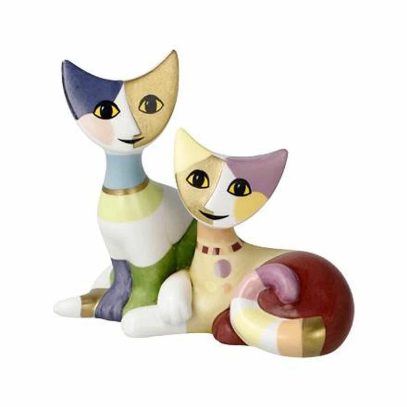 Goebel Figur Rosina Wachtmeister Minikatzen Tea e Tazio, Dekofigur, Dekoration, Biskuitporzellan, 31400941
