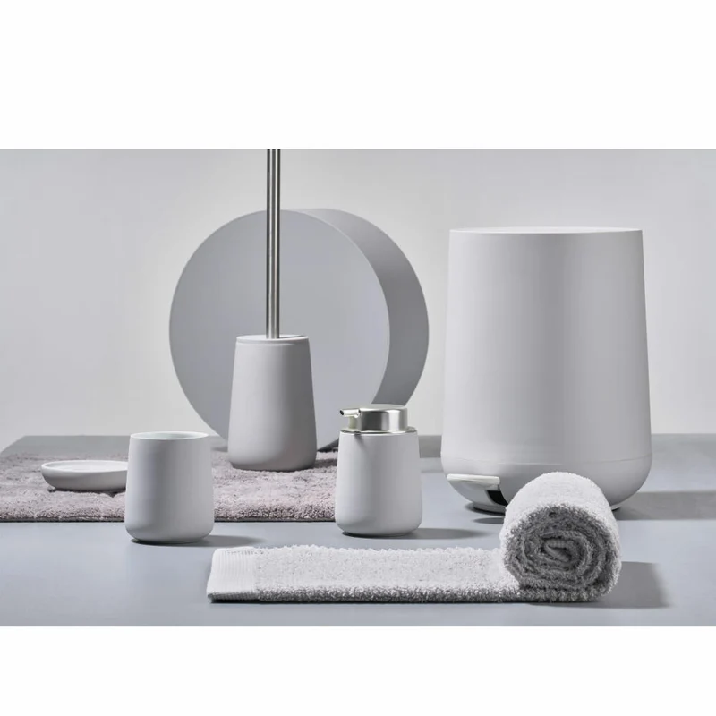 Zone Denmark Pedaleimer Nova, Treteimer, Mülleimer, Kosmetikeimer, Badeimer, ABS, Soft Grey, 3 L, 331979