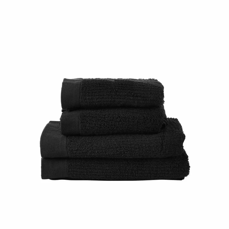 Zone Denmark Handtücher Geschenkkarton Classic, 4-tlg., Badetuch, Handtuch, Baumwolle, Black, 330846