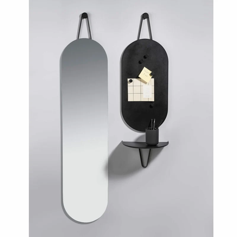 Zone Denmark Wandspiegel A-Wall Mirror, Wand Spiegel, Garderobenspiegel, Flurspiegel, Metall, Soft Grey, 120 x 30 cm, 13589