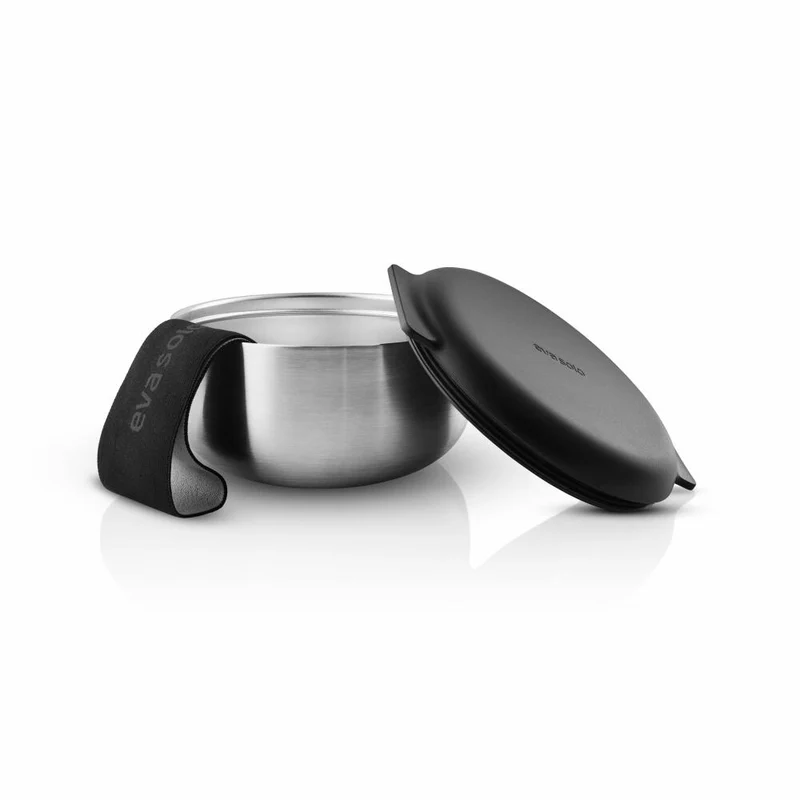 Eva Solo To Go Brotdose, Lunchbox, Snackbox, Thermobehälter, Speisegfäß, Edelstahl, Steel / Schwarz, 750 ml, 503072