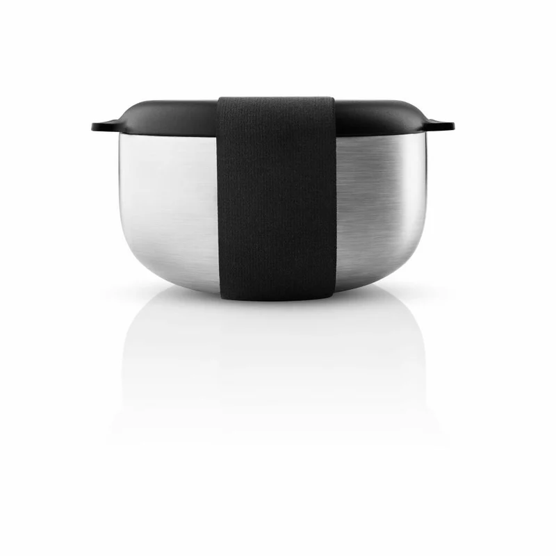 Eva Solo To Go Brotdose, Lunchbox, Snackbox, Thermobehälter, Speisegfäß, Edelstahl, Steel / Schwarz, 750 ml, 503072