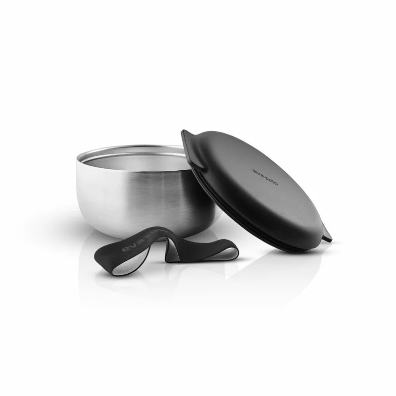 Eva Solo To Go Brotdose, Lunchbox, Snackbox, Thermobehälter, Speisegfäß, Edelstahl, Steel / Schwarz, 750 ml, 503072