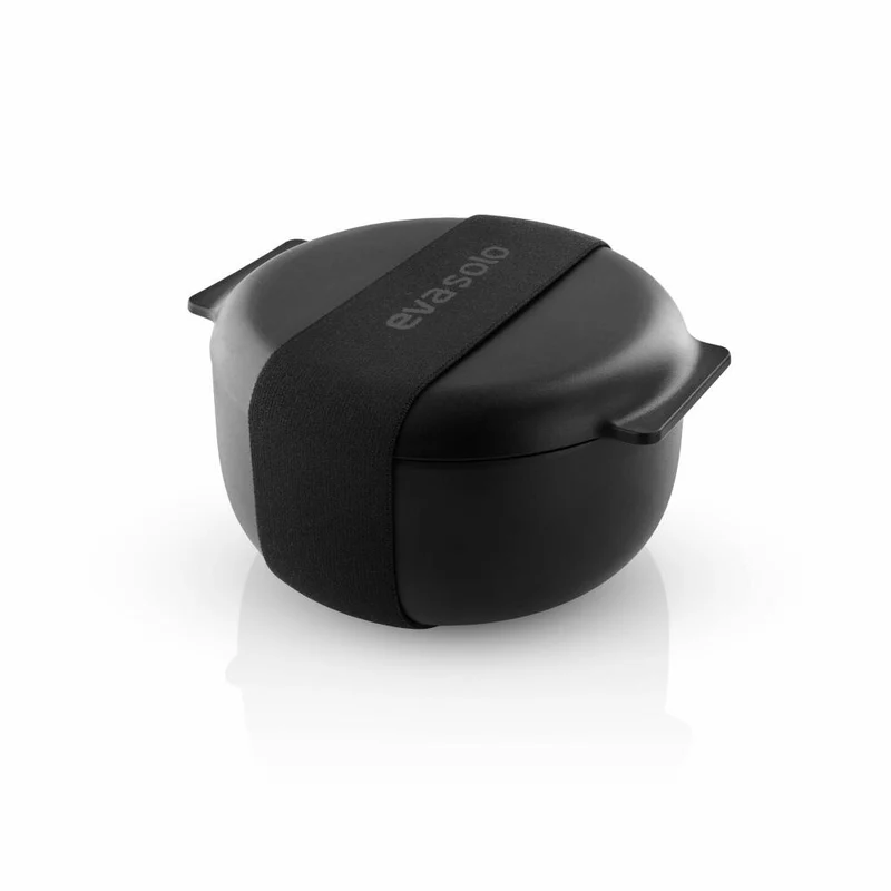 Eva Solo To Go Brotdose, Lunchbox, Snackbox, Thermobehälter, Speisegfäß, Edelstahl, Schwarz, 750 ml, 503077
