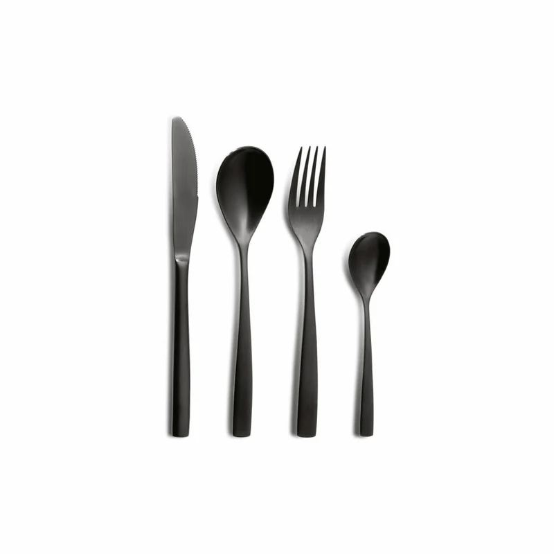 Comas Besteckset Barcelona Black 24-tlg., Tafelbesteck, PVD-beschichtet, Edelstahl, 6323