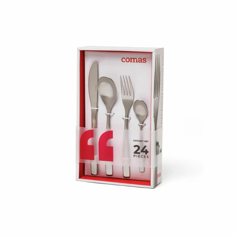 Comas Besteckset Barcelona Satin 24-tlg., Tafelbesteck, Edelstahl, 6730