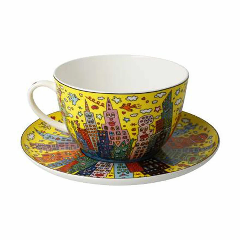 Goebel Milchkaffeetasse James Rizzi - My New York City Sunset, Tasse, Kaffeetasse, Teetasse, Fine Bone China, 26103311