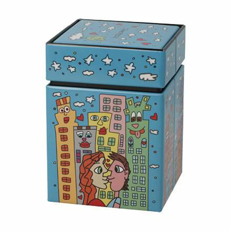 Goebel Teedose James Rizzi - Summer in the City, Aufbewahrungsdose, Tee Dose, Metall, 26103411
