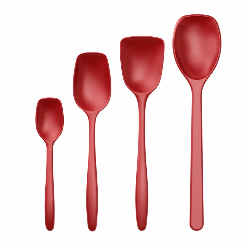 Rosti Rührlöffelset 4-tlg. New Classic, Küchenhelfer, Kunststoff, Rot, 30119