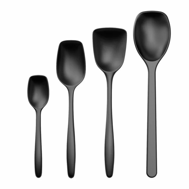 Rosti Rührlöffelset 4-tlg. New Classic, Küchenhelfer, Kunststoff, Schwarz, 30120