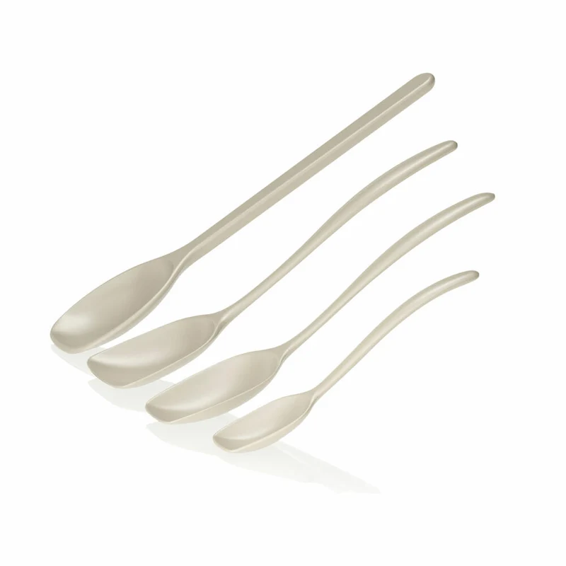 Rosti Rührlöffelset 4-tlg. New Classic, Küchenhelfer, Kunststoff, Humus, 30126