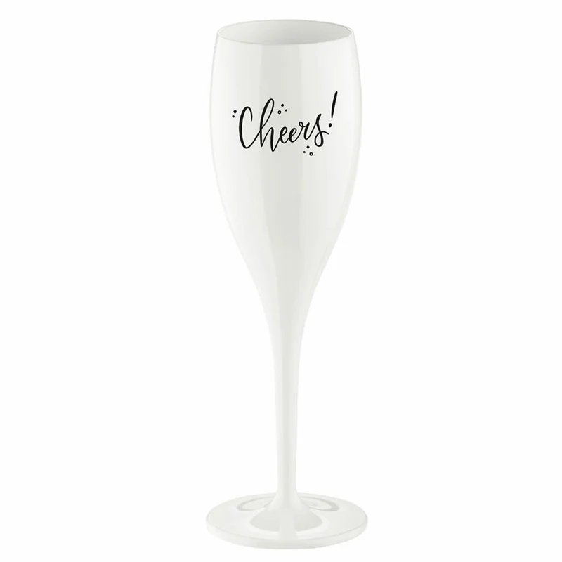 Koziol Sektglas Cheers No. 1. CHEERS, Kunststoff, Cotton White, 100 ml, 4066525