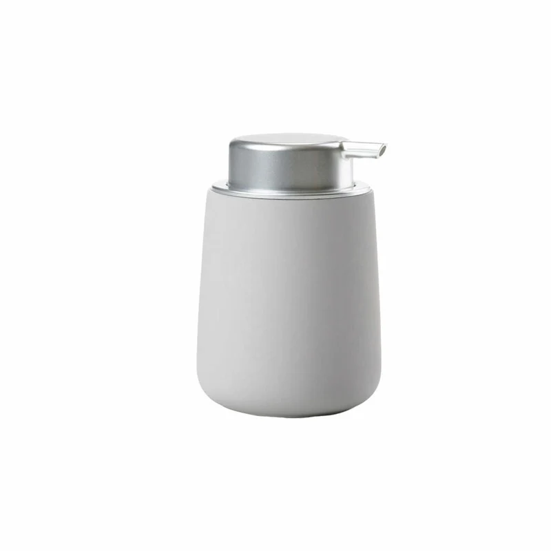 Zone Denmark Seifenspender Nova, Seifendosierer, Dosierspender, Porzellan, Soft Grey, 250 ml, 331212