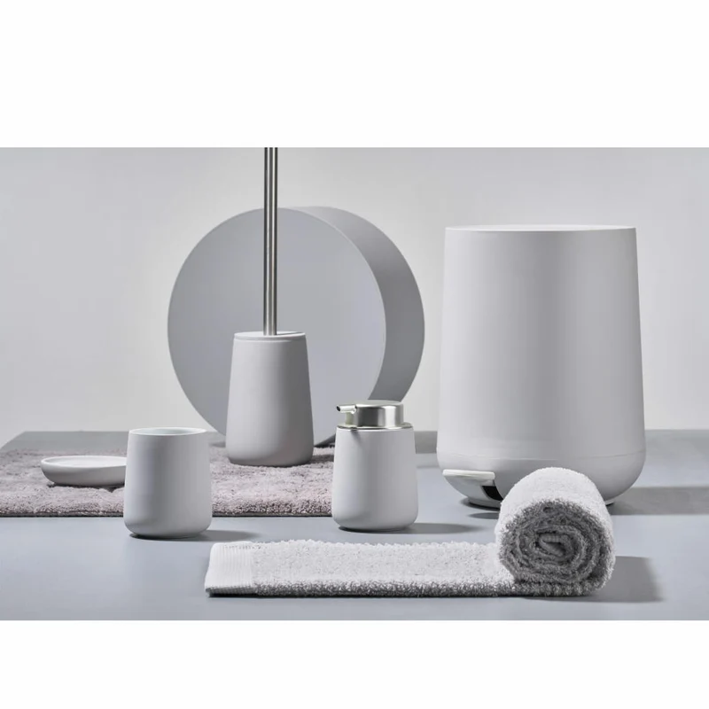 Zone Denmark Zahnbürstenbecher Nova, Zahnputzbecher, Porzellan, Soft Grey, H 11 cm, 331213
