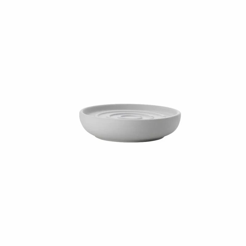 Zone Denmark Seifenschale Nova, Seifenablage, Seifenhalter, Porzellan, Soft Grey, Ø 11 cm, 331214