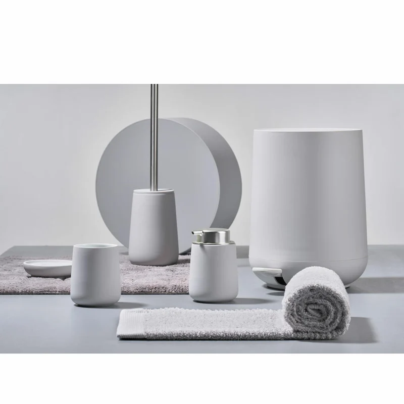Zone Denmark Toilettenbürste Nova, Toilettenbürstengarnitur, WC-Garnitur, Klobürste, Porzellan, Grey Soft, 331216