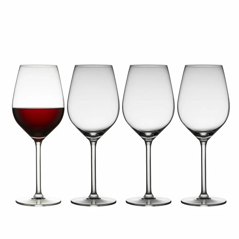 Lyngby Glas Rotweinglas Juvel 4er Set, Weingläser, Glas, Klar, 500 ml, 916255