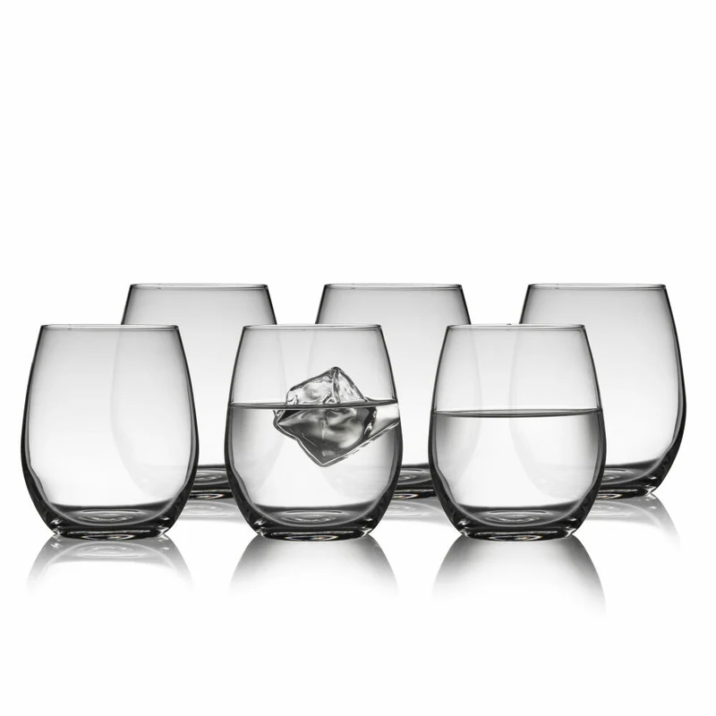 Lyngby Glas Wasserglas Juvel 6er Set, Trinkbecher, Glas, Klar, 390 ml, 916257