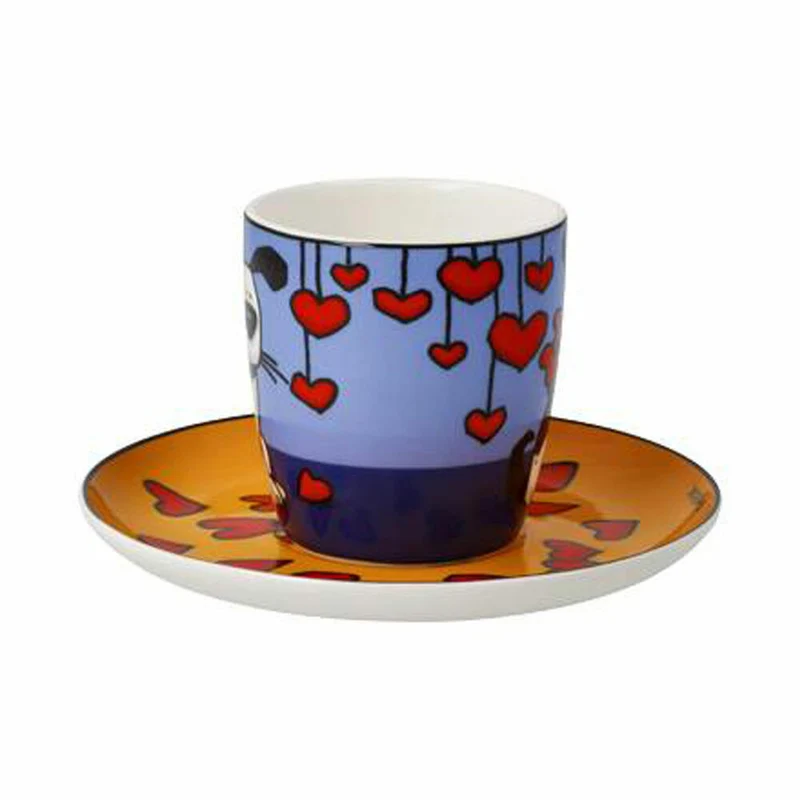 Goebel Espressotasse Ed Heck -Love Dog, Espresso Tasse, Fine Bone China, 67200111